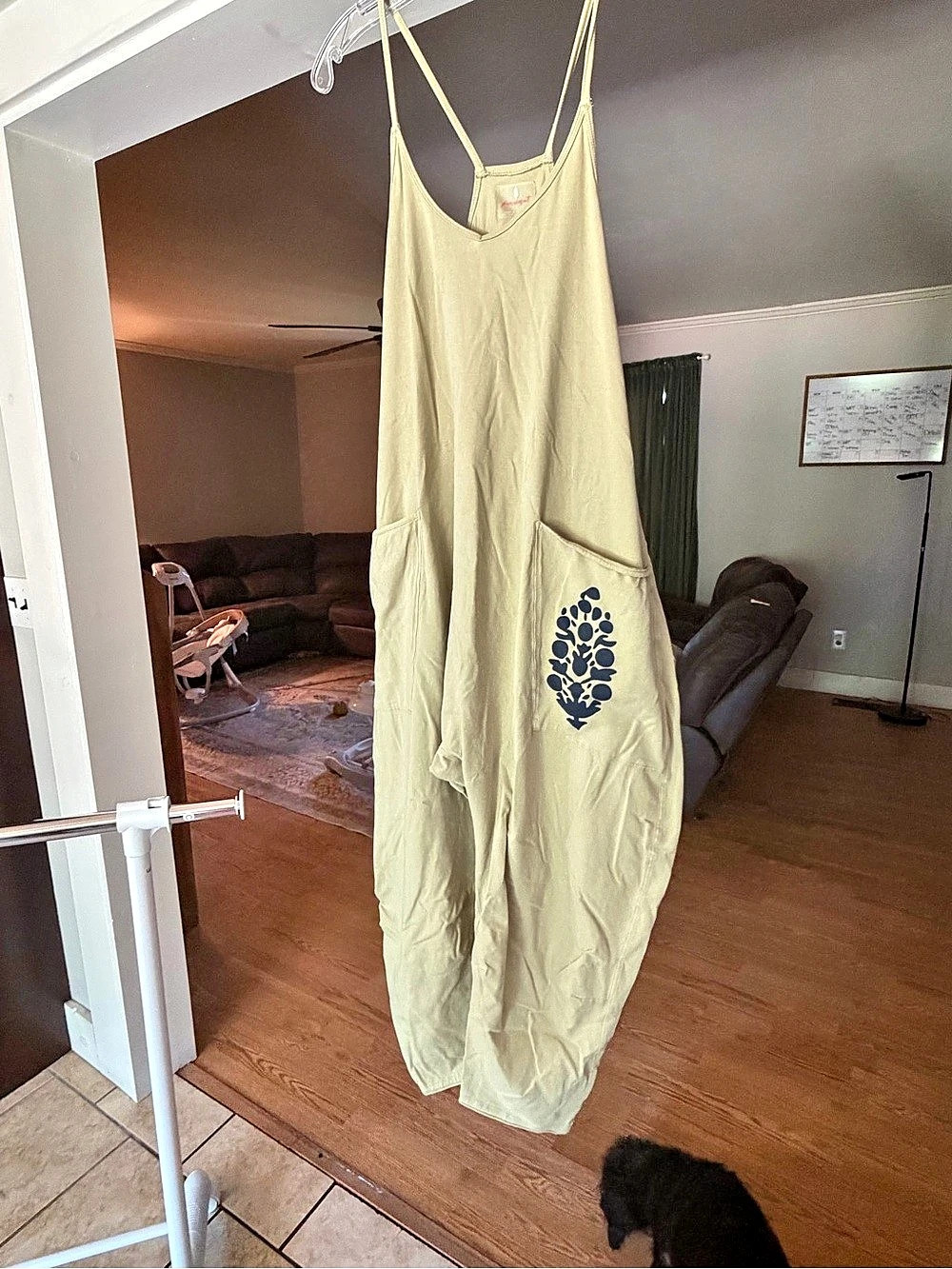 Free People FP Movement Hot Shot Printed Onesie Yellow